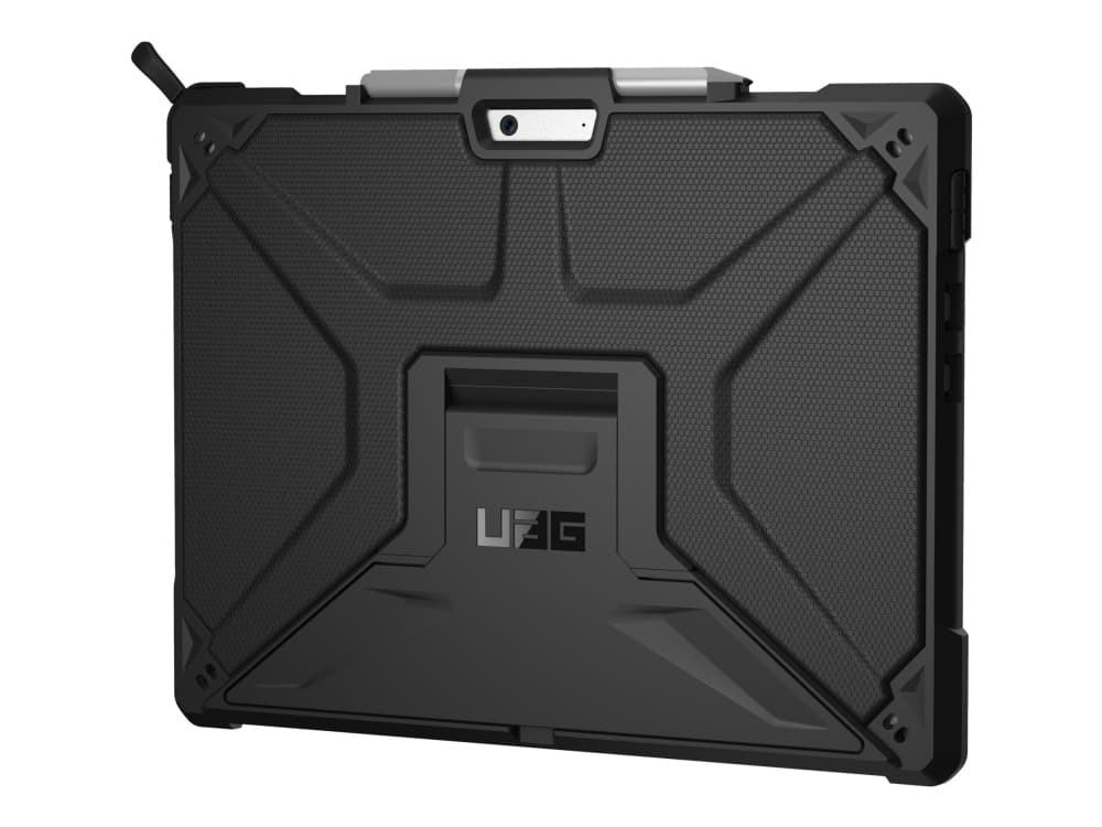 UAG Rugged Case for Microsoft Surface Pro X - Metropolis Black - Baksidesskydd för surfplatta - robust - svart - för Microsoft Surface Pro X