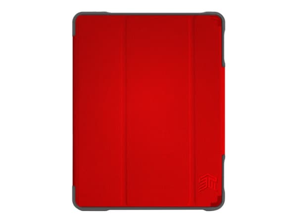 STM dux Plus Duo - Lommebok for nettbrett - robust - polykarbonat, termoplast-polyuretan (TPU) - rød - akademisk - for Apple 10.2-inch iPad (7. gener