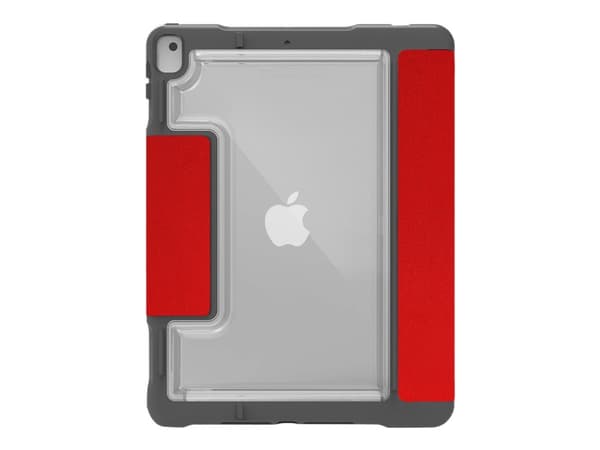 STM dux Plus Duo - Lommebok for nettbrett - robust - polykarbonat, termoplast-polyuretan (TPU) - rød - akademisk - for Apple 10.2-inch iPad (7. gener