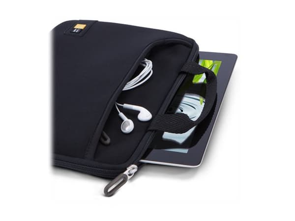 Case Logic tablet attached with pocket - Eske for nettbrett - polyester, neopren - svart - 10"