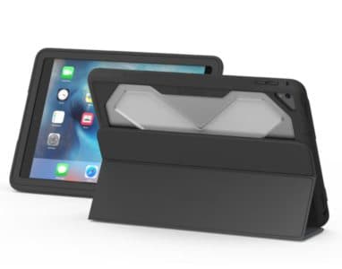 ZAGG Rugged Messenger Case - Beskyttelsesboks for nettbrett - robust - silikon - koksgrå - 10.2" - for Apple 10.2-inch iPad (7. generasjon, 8. genera
