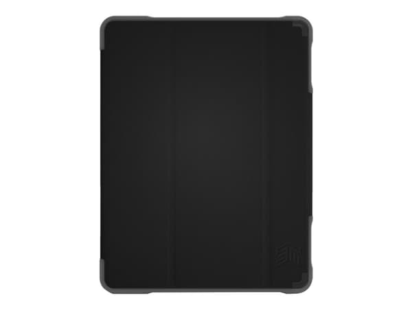 STM dux Plus Duo - Lommebok for nettbrett - robust - polykarbonat, termoplast-polyuretan (TPU) - svart - akademisk - for Apple 10.2-inch iPad (7. gen