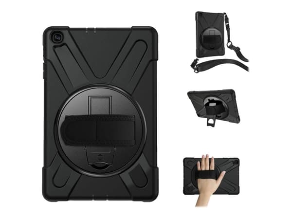 eSTUFF Defender Case - Baksidedeksel for nettbrett - svart - for Samsung Galaxy Tab A (2019) (10.1 tommer)