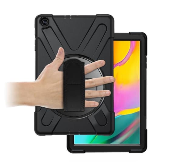 eSTUFF Defender Case - Baksidedeksel for nettbrett - svart - for Samsung Galaxy Tab A (2019) (10.1 tommer)