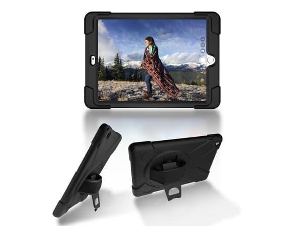 eSTUFF Defender Case - Baksidesskydd för surfplatta - svart - för Apple iPad Air