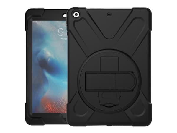 eSTUFF Defender Case - Baksidesskydd för surfplatta - svart - för Apple iPad Air