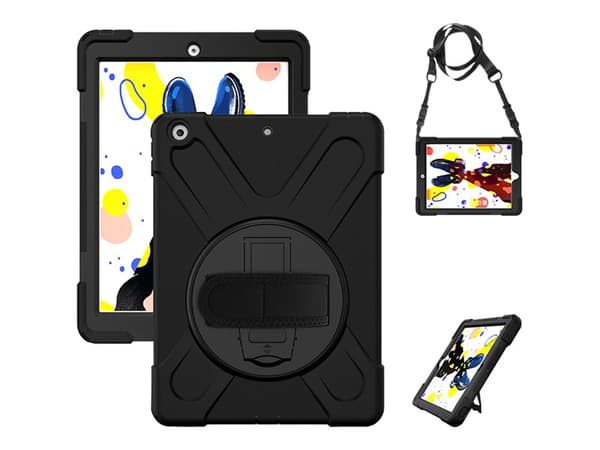 eSTUFF Defender Case - Baksidesskydd för surfplatta - svart - för Apple iPad Air
