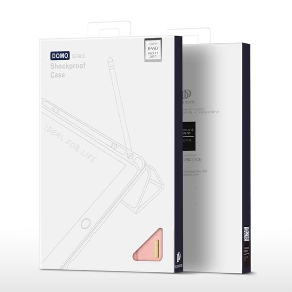DUX DUCIS Domo iPad Pro 11 (2020)/(2018) Kolminkertainen jalusta vaaleanpunainen