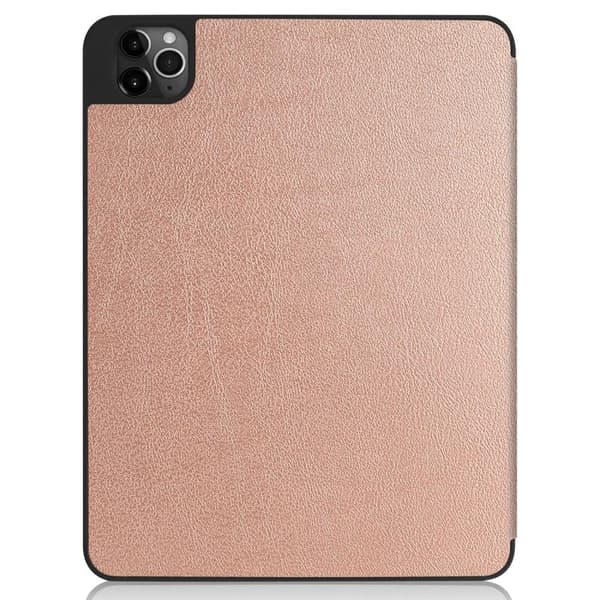 For iPad 12.9" 2020/2018 Tri-fold Stand Smart Tablet Case Cover - Gold