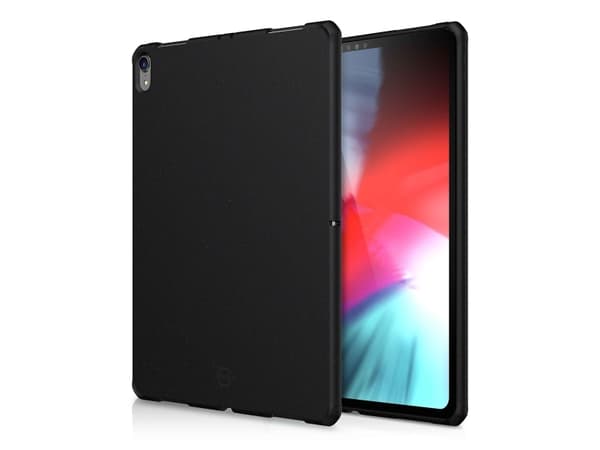 ITSKINS FERONIABIO // TERRA - Baksidesskydd för surfplatta - biologiskt nedbrytbart material - svart - 11" - för Apple 11-inch iPad Pro (1:a generati