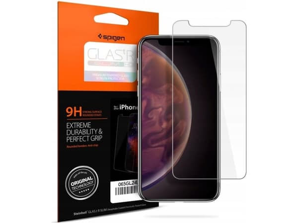 Spigen GLAS.tR Slim HD - Skärmskydd för mobiltelefon - glas - för Apple iPhone XS