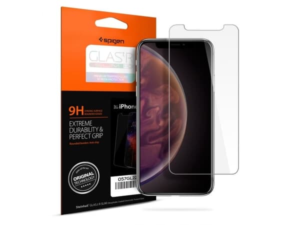 Spigen GLAS.tR Slim HD - Skärmskydd för mobiltelefon - glas - för Apple iPhone XS