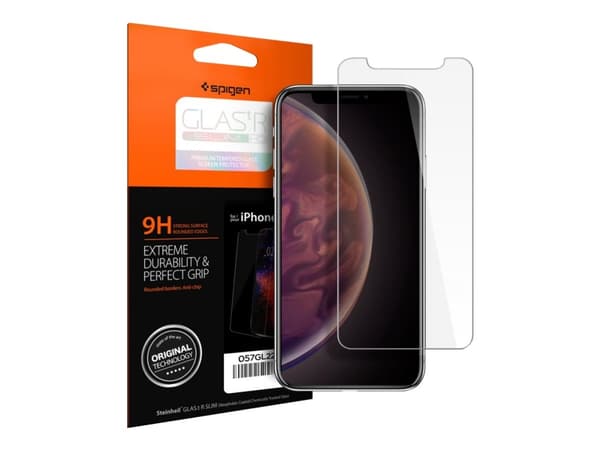 Spigen GLAS.tR Slim HD - Skärmskydd för mobiltelefon - glas - för Apple iPhone XS
