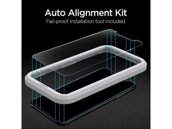 Spigen GLAS.tR AlignMaster - Skärmskydd för mobiltelefon - lämplig för fodral - glas (paket om 2) - för Apple iPhone 11, XR