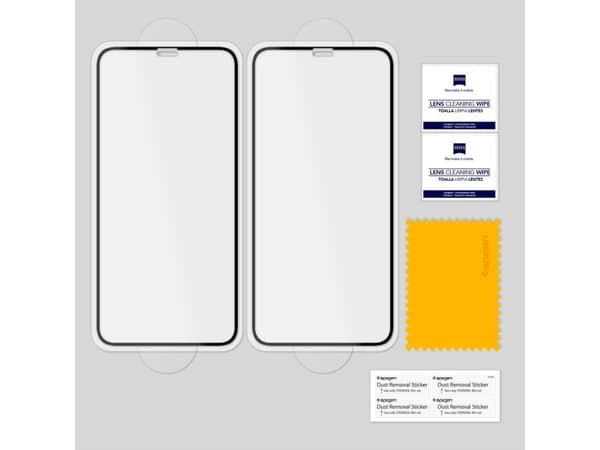 Spigen 057GL23120, Apple, iPhone XI/XS/X, Läpinäkyvä, 2 kpl