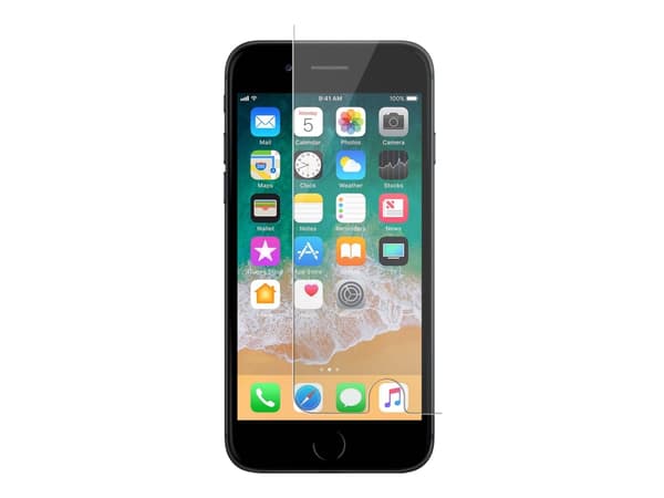 DELTACO SCRN-20IP9 - Skjermbeskyttelse for mobiltelefon - 2.5D - glass - krystallklar - for Apple iPhone SE (2nd generation)