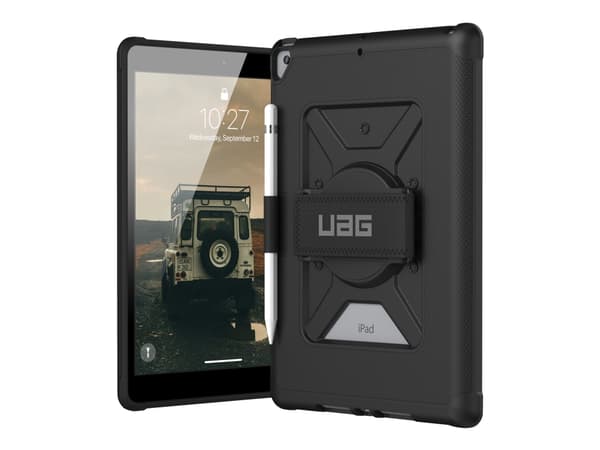 UAG Case for iPad 10.2-in (9/8/7 Gen, 2021/2020/2019) - Metropolis w/HS Black - Baksidesskydd för surfplatta - svart - 10.2" - för Apple 10.2-inch iP