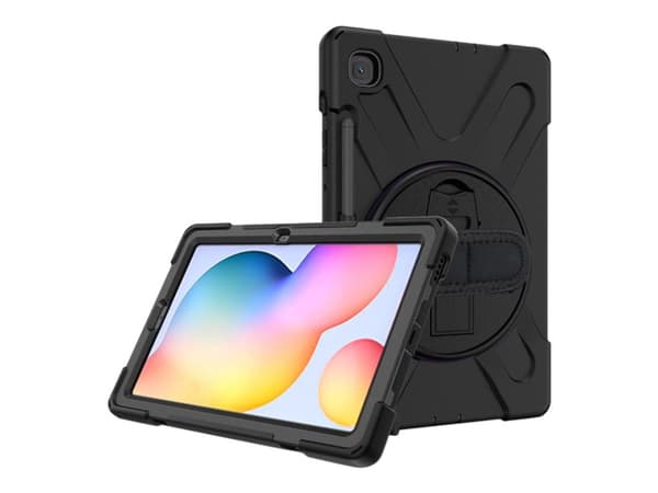 eSTUFF Defender Case - Baksidedeksel for nettbrett - svart - 10.4" - for Samsung Galaxy Tab S6 Lite