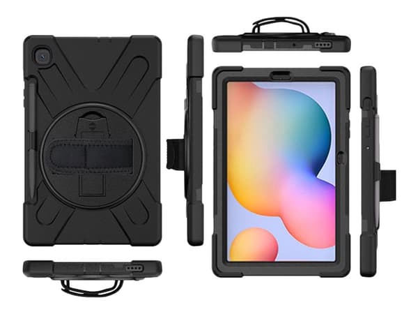 eSTUFF Defender Case - Baksidedeksel for nettbrett - svart - 10.4" - for Samsung Galaxy Tab S6 Lite