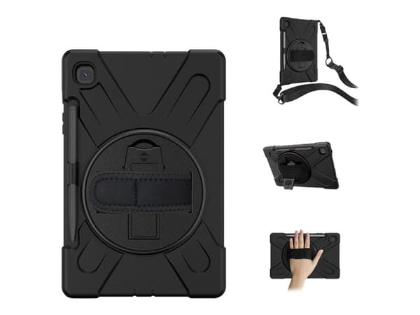 eSTUFF Defender Case - Baksidedeksel for nettbrett - svart - 10.4" - for Samsung Galaxy Tab S6 Lite