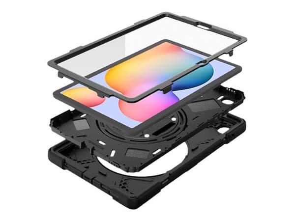 eSTUFF Defender Case - Baksidedeksel for nettbrett - svart - 10.4" - for Samsung Galaxy Tab S6 Lite