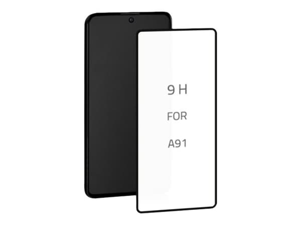 Qoltec Premium - Skärmskydd för mobiltelefon - glas - 6.7" - ramfärg svart - för Samsung Galaxy Note10 Lite