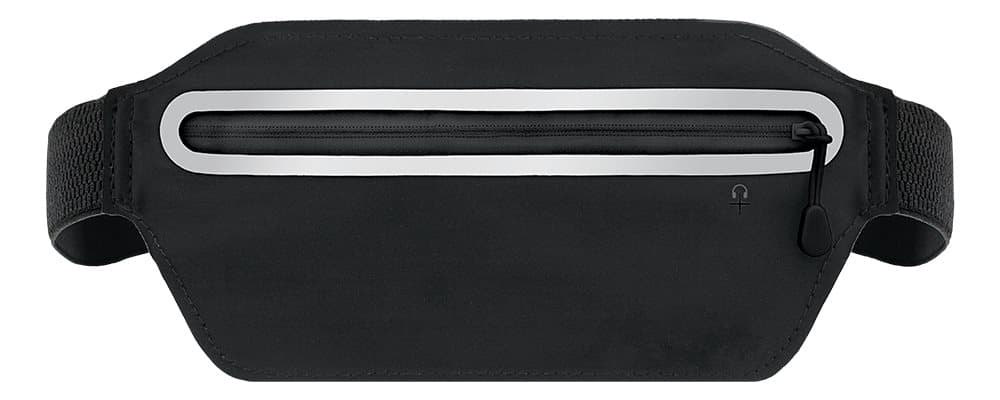 STREETZ Sport waist bag, reflective, fits most mobile phones, black