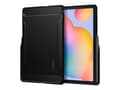 Miniatyrbilde 2 av 5: Spigen Rugged Armor - Bakdeksel for nettbrett - Grovt - Termoplastisk polyuretan (TPU) - Matt svart med karbonfiberdetaljer - for Samsung Galaxy Tab