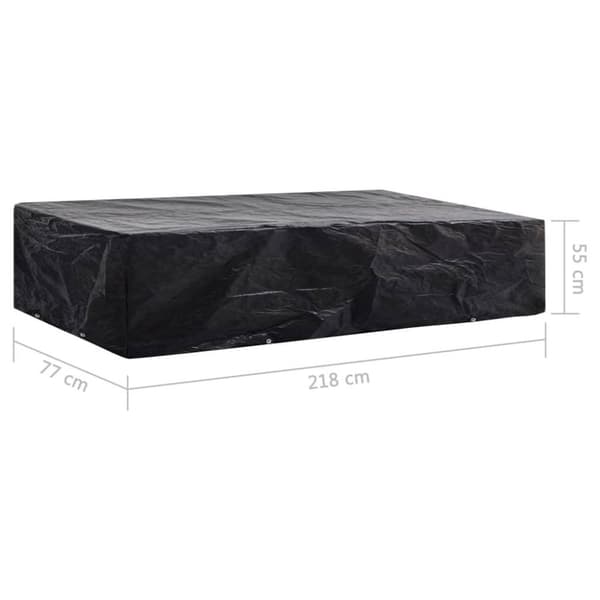 vidaXL Solsengtrekk for hage 2 stk 8 maljer 218x77x55 cm