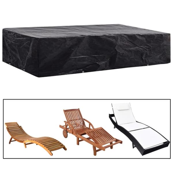 vidaXL Solsengtrekk for hage 2 stk 8 maljer 218x77x55 cm