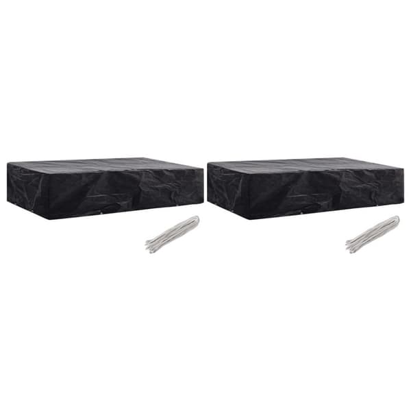 vidaXL Solsengtrekk for hage 2 stk 8 maljer 218x77x55 cm