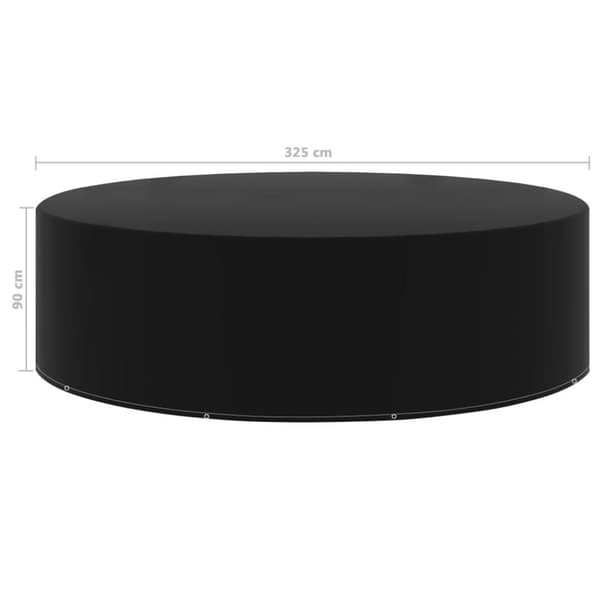 vidaXL Överdrag för trädgårdsmöbler 10 öljetter 325x90 cm