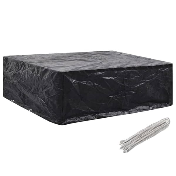 vidaXL Överdrag för trädgårdsmöbler 2 st 8 öljetter 250x210x90 cm