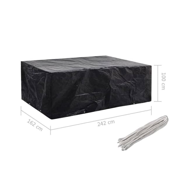 vidaXL Hagemøbeltrekk 2 stk 8 maljer 242x162x100 cm