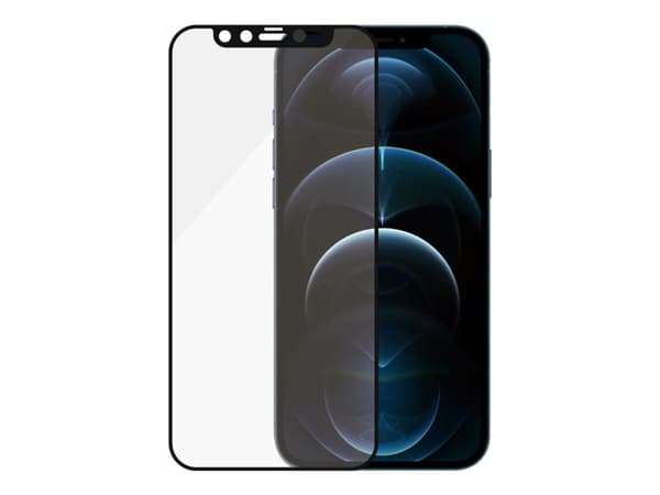 PanzerGlass CamSlider - Skjermbeskyttelse for mobiltelefon - glass - 6.7" - rammefarge svart - for Apple iPhone 12 Pro Max