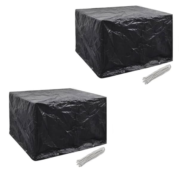 vidaXL møbelovertræk 2 stk. 4 pers. polyrattansæt 8 huller 113x113 cm