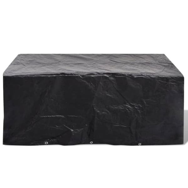vidaXL Hagemøbeltrekk 2 stk 6 personer polyrotting 10 maljer 240x140cm