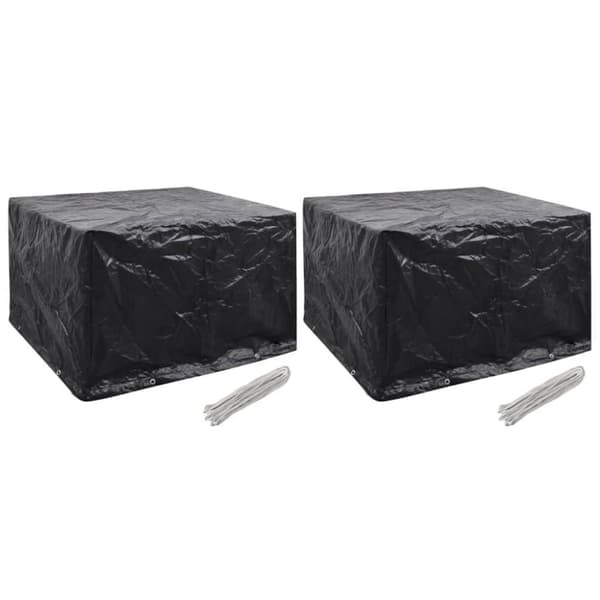 vidaXL havemøbelovertræk 2 stk. 8 snørehuller 135x135x90 cm