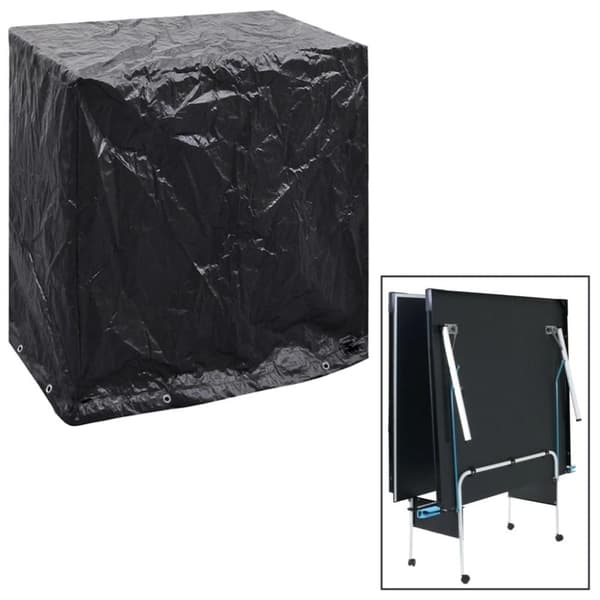 vidaXL Överdrag för pingisbord 8 öljetter 160x55x182 cm