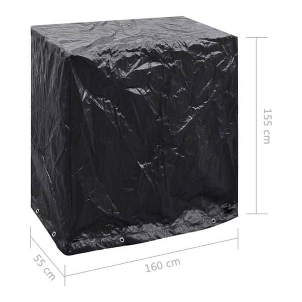 vidaXL Överdrag för pingisbord 8 öljetter 160x55x182 cm
