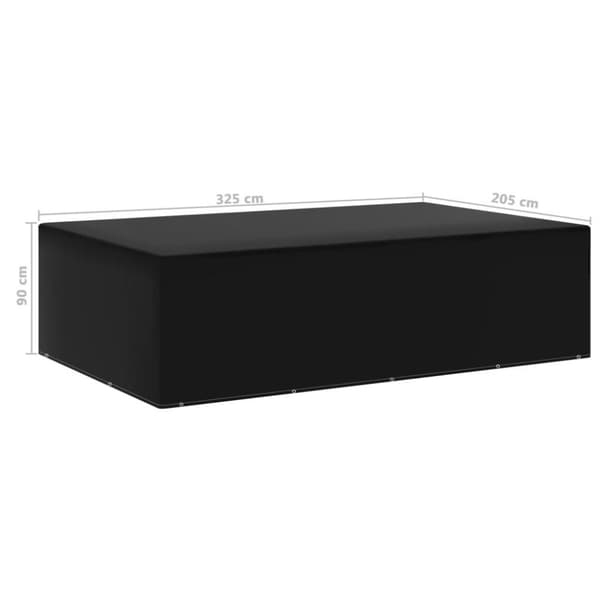 vidaXL Puutarhakalusteiden suoja 12 purjerengasta 205x325x90 cm