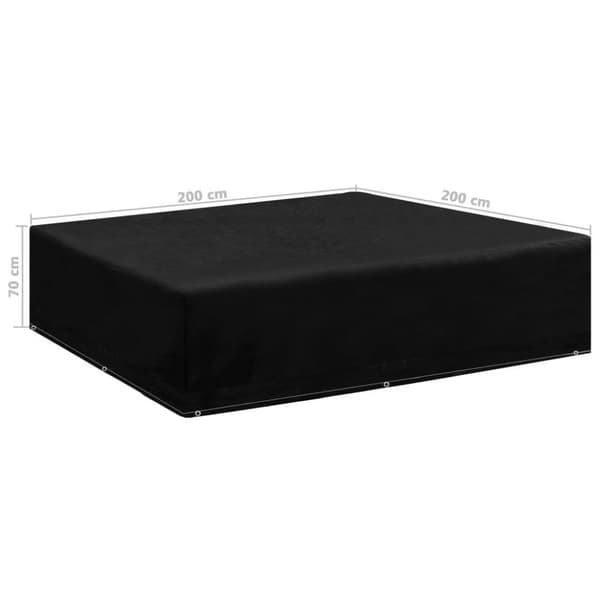 vidaXL Överdrag för trädgårdsmöbler 8 öljetter 200x200x70 cm