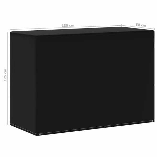 vidaXL Hagemøbeltrekk til kullgrill 6 maljer 180x80x125 cm