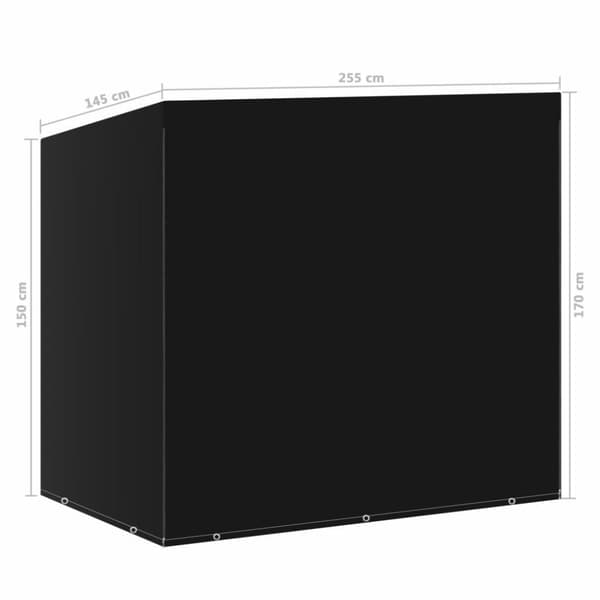 vidaXL Keinun penkinsuoja 10 purjerengasta 2 vetoketjua 255x145x170 cm