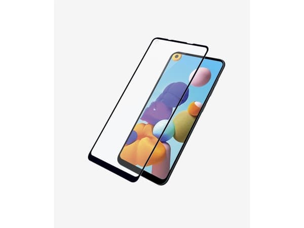PanzerGlass Case Friendly - Skjermbeskyttelse for mobiltelefon - glass - rammefarge svart - for Samsung Galaxy A21