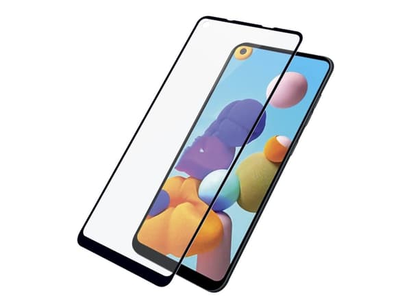 PanzerGlass Case Friendly - Skjermbeskyttelse for mobiltelefon - glass - rammefarge svart - for Samsung Galaxy A21