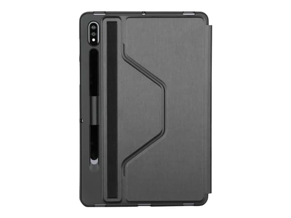 Targus Click-In - Vikbart fodral för surfplatta - termoplastisk polyuretan (TPU) - svart - 11" - för Samsung Galaxy Tab S7