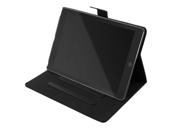 DELTACO - Vikbart fodral för surfplatta - konstläder - svart - 10.2" - för Apple 10.2-inch iPad (8:e generation)