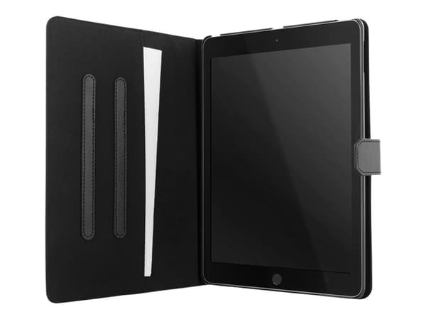 DELTACO - Vikbart fodral för surfplatta - konstläder - svart - 10.2" - för Apple 10.2-inch iPad (8:e generation)