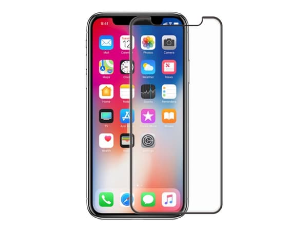 Screenor Premium Full Cover - Skjermbeskyttelse for mobiltelefon - glass - rammefarge svart - for Apple iPhone 12 Pro Max